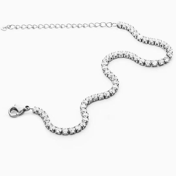 Bracciale tennis con zirconi bianchi