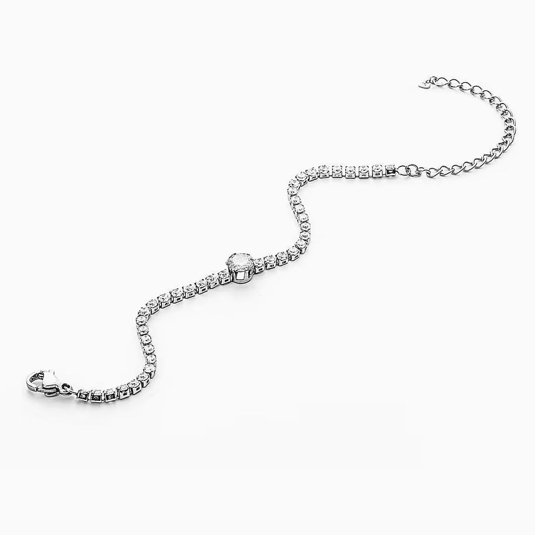 Bracciale Tennis in Acciaio con Maxi Zircone