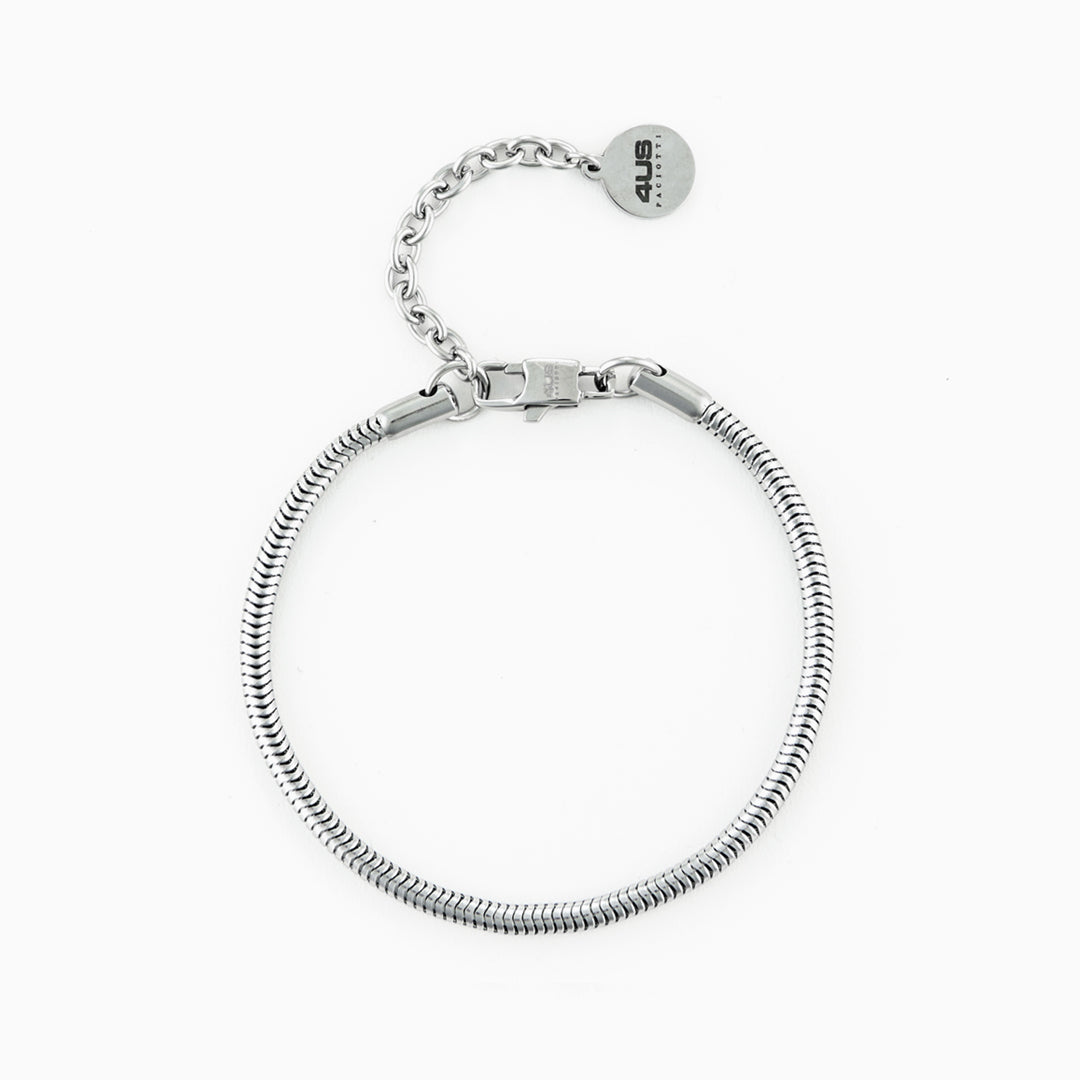 Bracciale Uomo Snake in Acciaio Silver