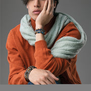 Bracciale uomo in acciaio con pietre gialle