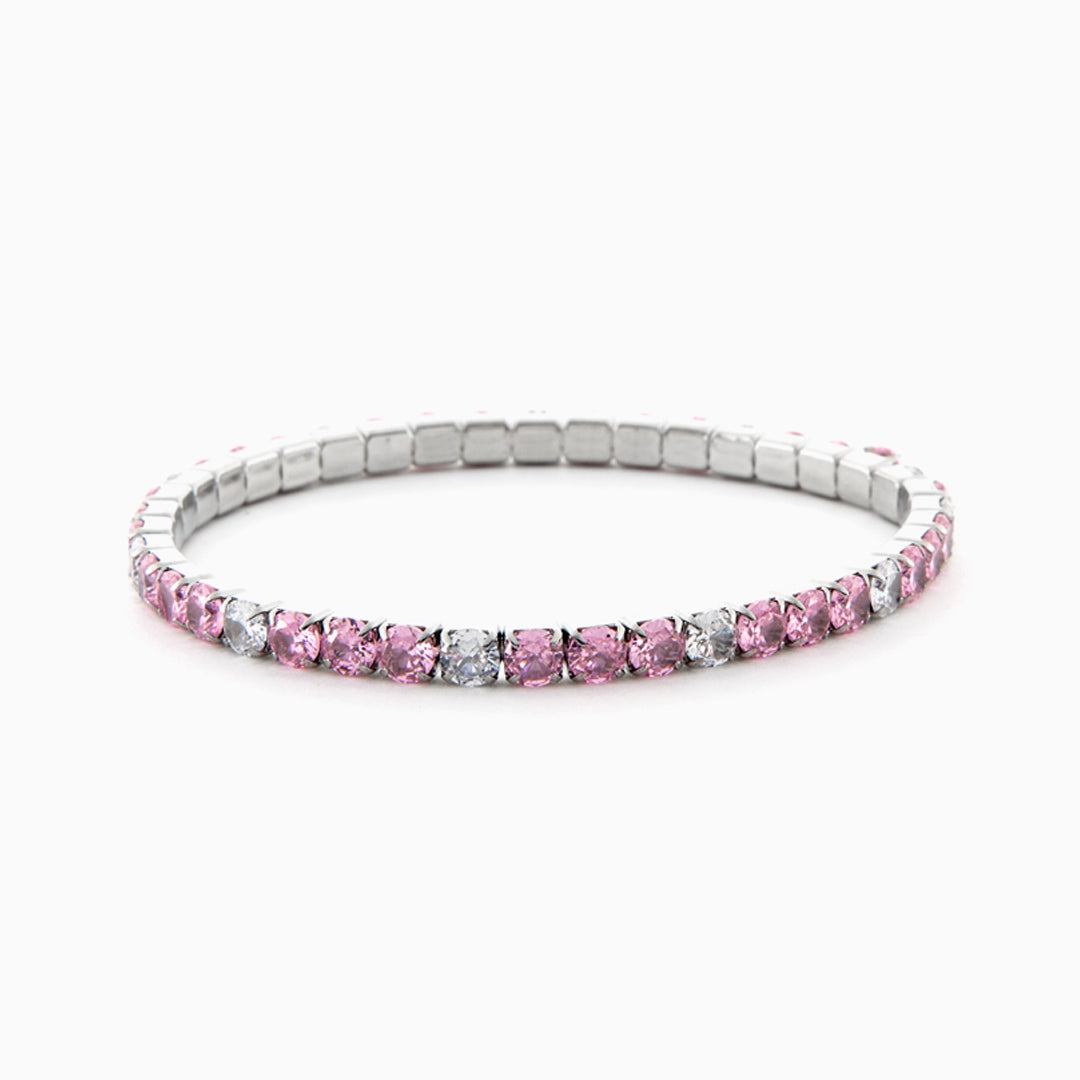 Bracciale Tennis da Donna con zirconi Rosa