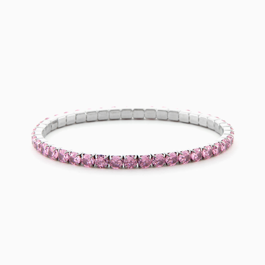 Bracciale Tennis da Donna con Zirconi Rosa