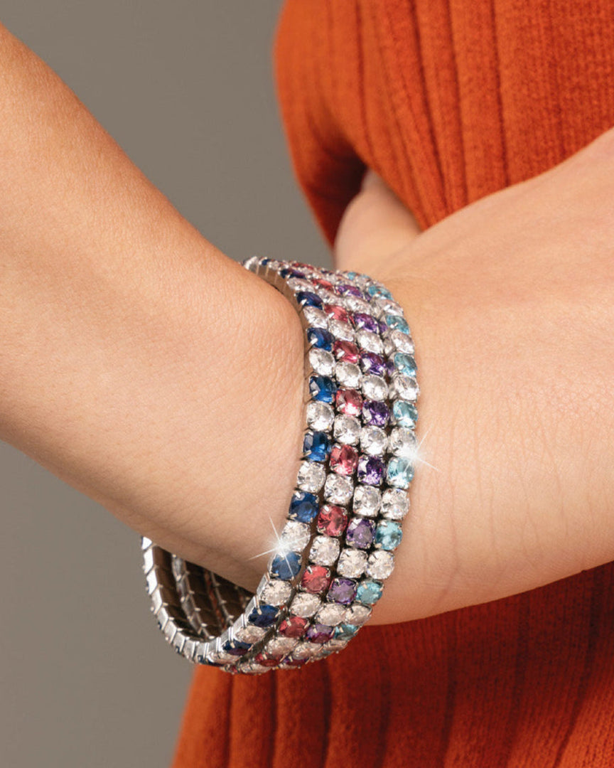 Bracciale Tennis da Donna con Zirconi Rosa