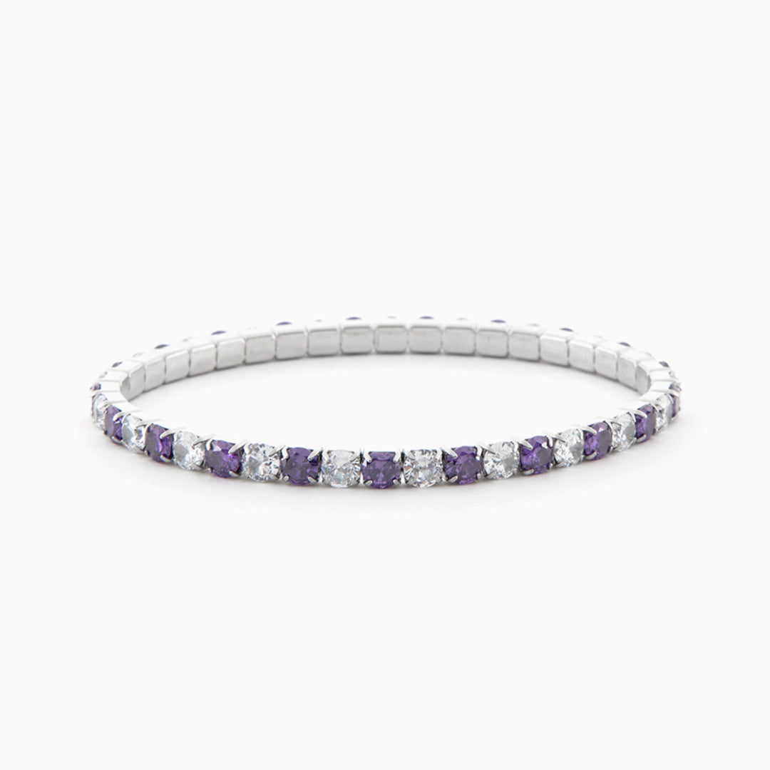 Bracciale Tennis da Donna con Zirconi Viola