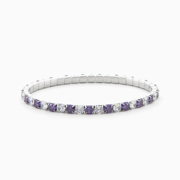 Bracciale Tennis da Donna con Zirconi Viola