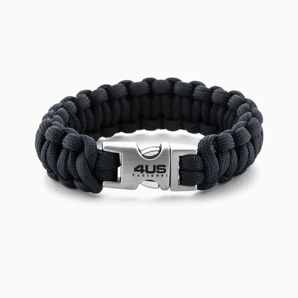 Bracciale intrecciato con chiusura in acciaio