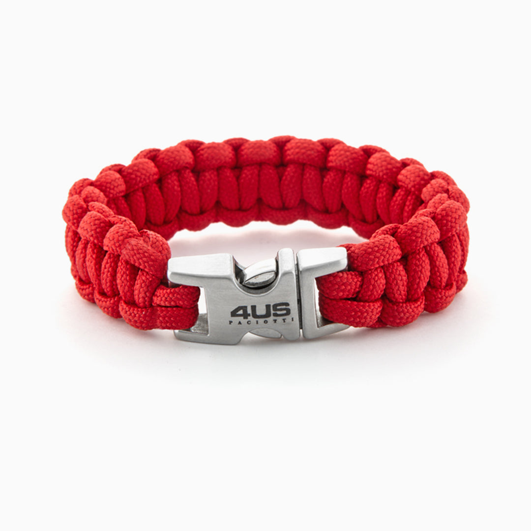 Bracciale intrecciato con chiusura in acciaio