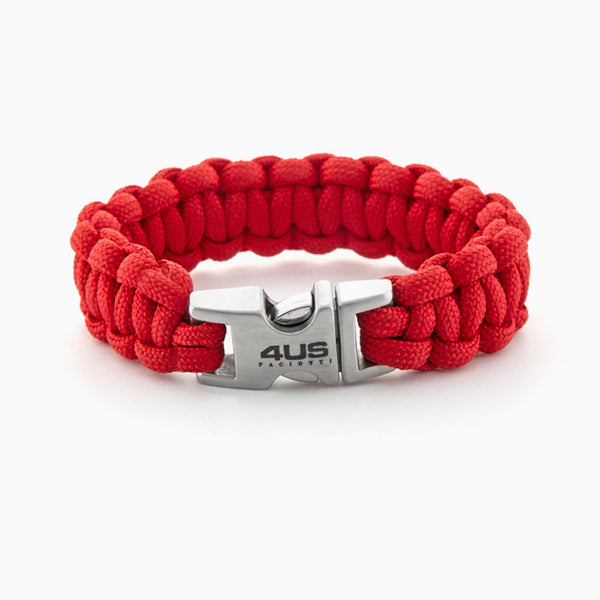 Bracciale intrecciato con chiusura in acciaio