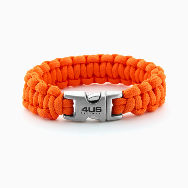 Bracciale intrecciato con chiusura in acciaio