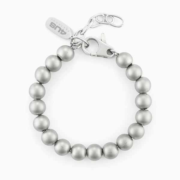 Bracciale in acciaio con sfere satinate