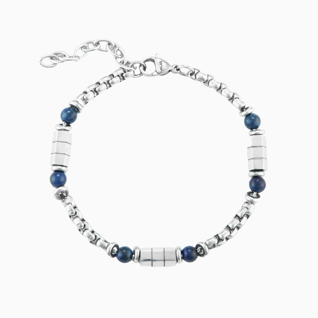 Bracciale uomo con lapislazzuli