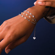 Bracciale Bicolore con Catene Intrecciate