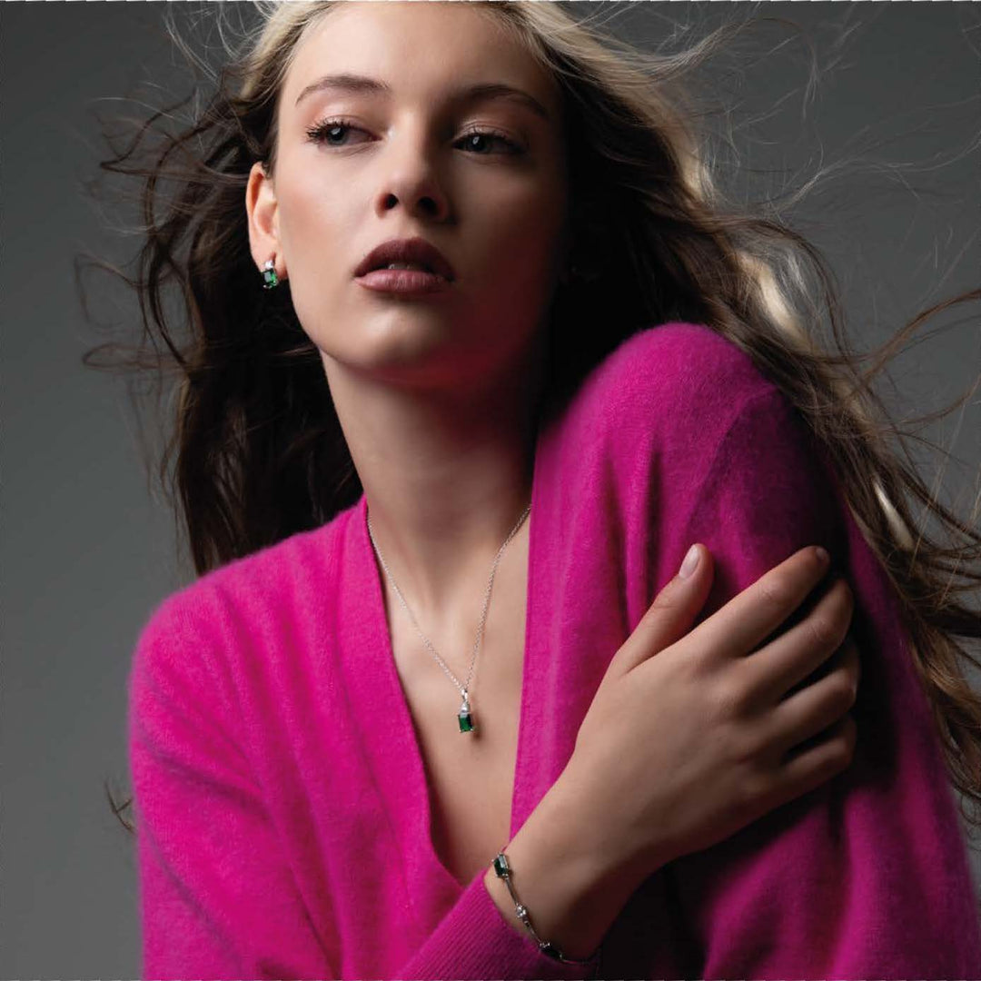Bracciale Donna in argento con zirconi bianchi e rossi