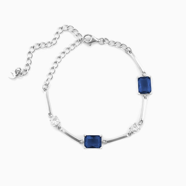 Bracciale Donna in argento con Cristalli Blu e Bianchi