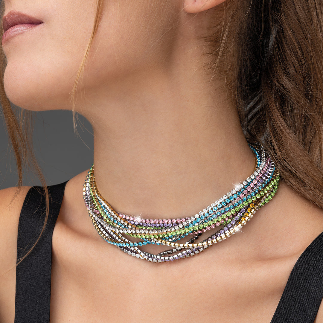 Collana Tennis Donna con Zirconi Bianchi