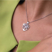 Collana Albero della Vita con Zirconi su Cuore
