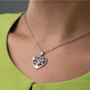 Collana donna Albero della Vita con Cuore e Zirconi