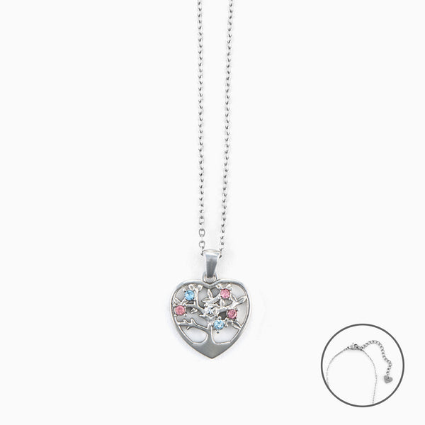 Collana donna Albero della Vita con Cuore e Zirconi