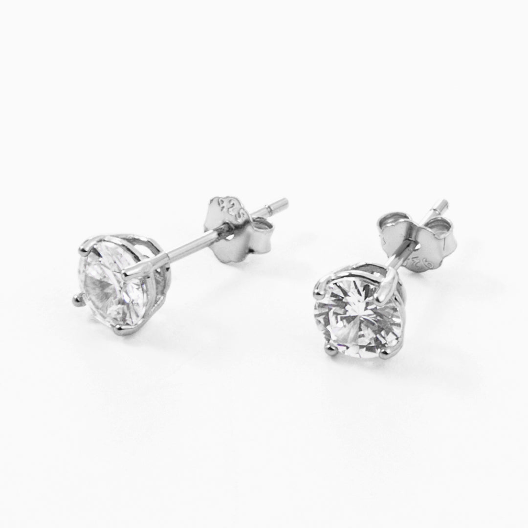 Orecchini in Argento Punto Luce in Zircone Bianco
