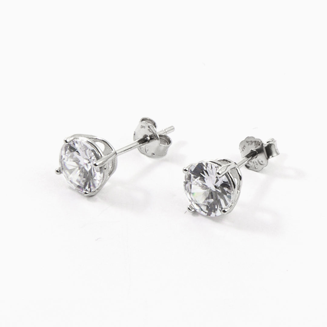 Orecchini in Argento Punto Luce in Zircone Bianco