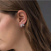 Orecchini in argento con Goccia Azzurra e Zirconi