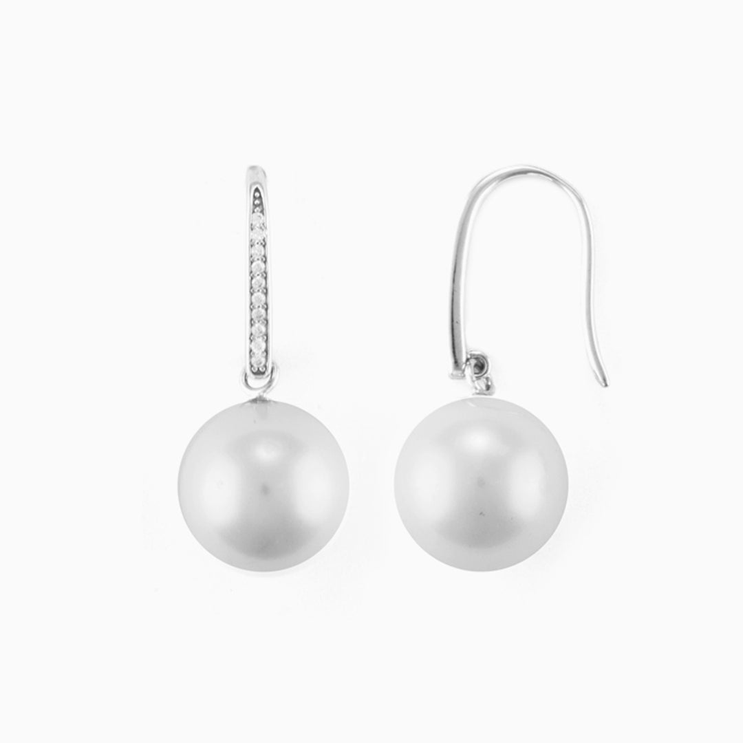 Orecchini in argento Pendenti con Perla Bianca