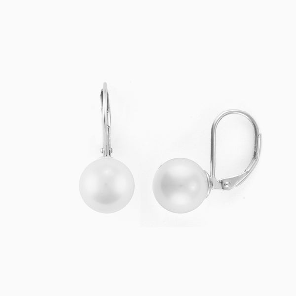Orecchini in argento Donna con Perla Bianca
