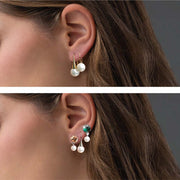 Orecchini Donna in argento con Perla Bianca